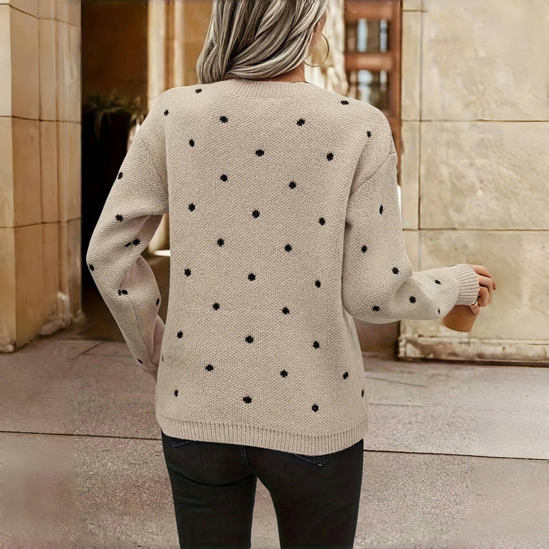NINA™ - POLKA DOT STRICKPULLOVER