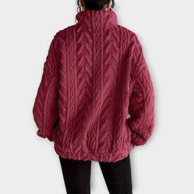 Fiona | Geflochtener Zip-Up Pullover