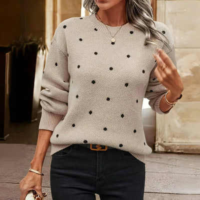 Lilah | Polka Dot Strickpullover