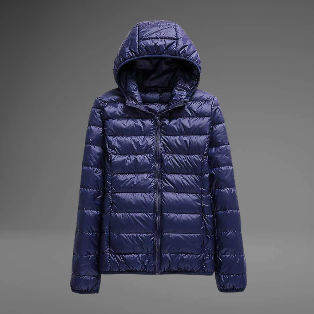 NATHALIE – Elegante Leichtdaunenjacke mit Kapuze