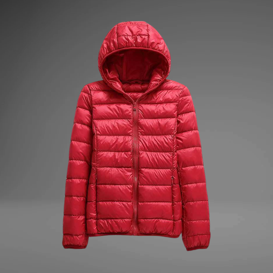 NATHALIE – Elegante Leichtdaunenjacke mit Kapuze