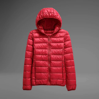 NATHALIE – Elegante Leichtdaunenjacke mit Kapuze