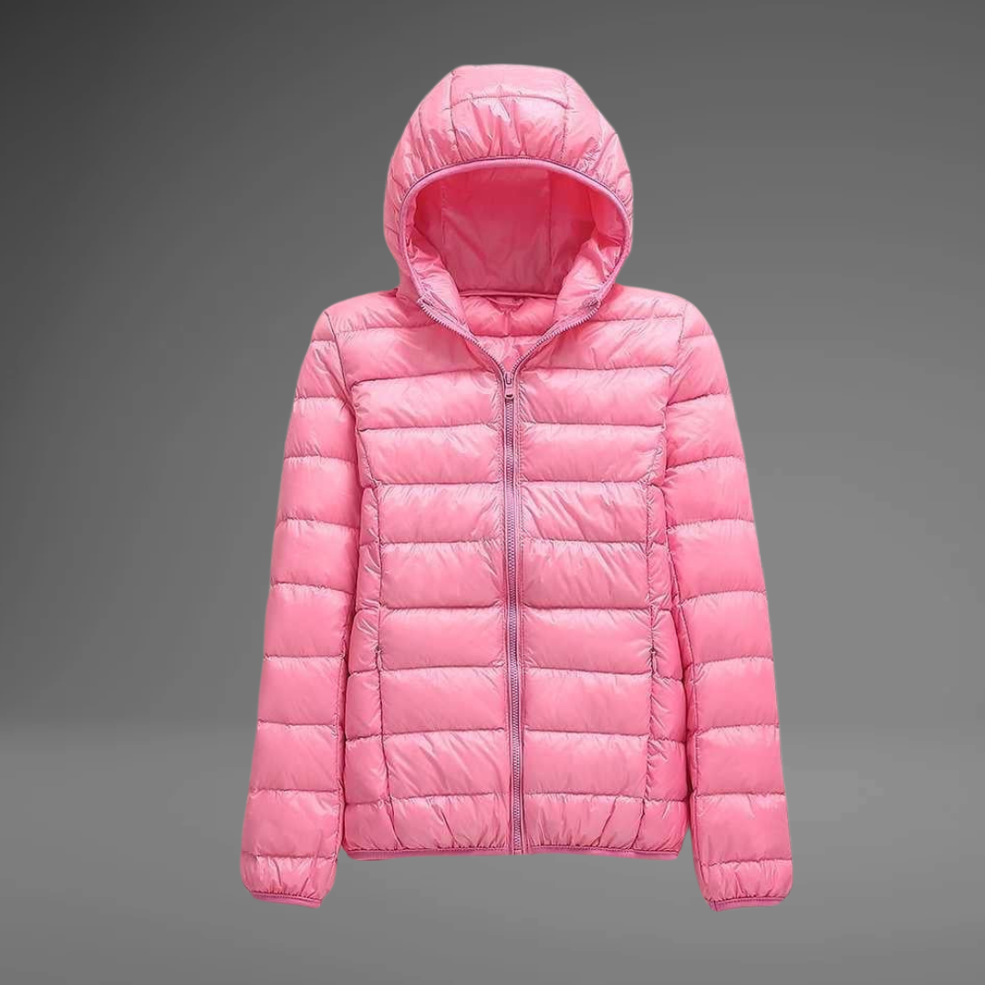 NATHALIE – Elegante Leichtdaunenjacke mit Kapuze