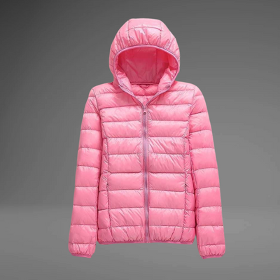 NATHALIE – Elegante Leichtdaunenjacke mit Kapuze