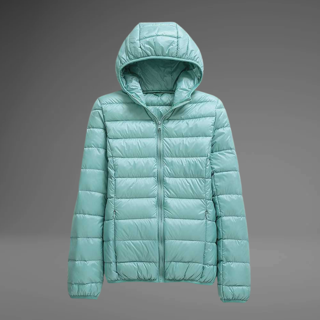 NATHALIE – Elegante Leichtdaunenjacke mit Kapuze