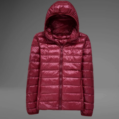 NATHALIE – Elegante Leichtdaunenjacke mit Kapuze