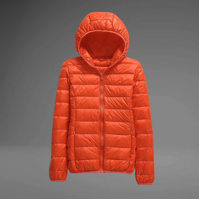 NATHALIE – Elegante Leichtdaunenjacke mit Kapuze