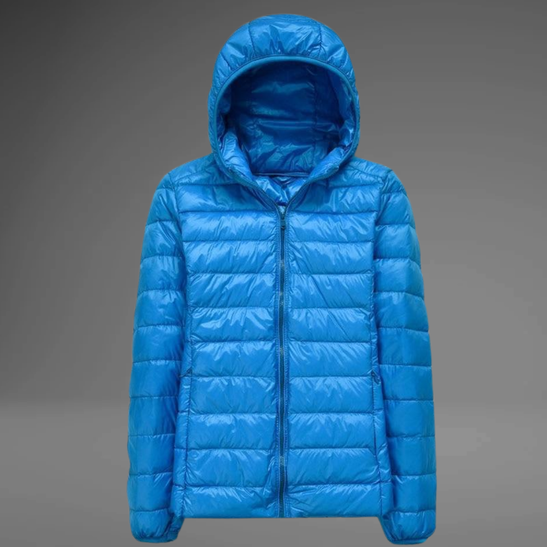 NATHALIE – Elegante Leichtdaunenjacke mit Kapuze