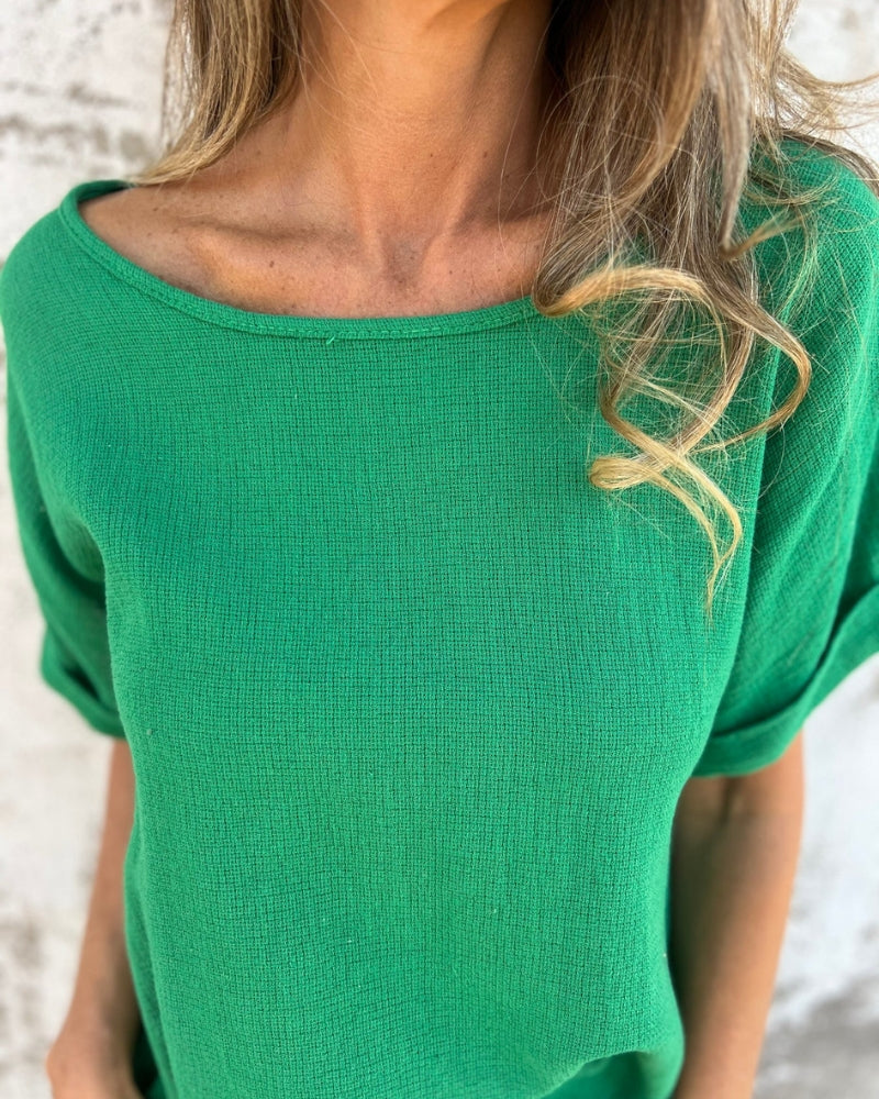 NORTHLINE STUDIO | LOCKERE ROLLÄRMEL-TOP