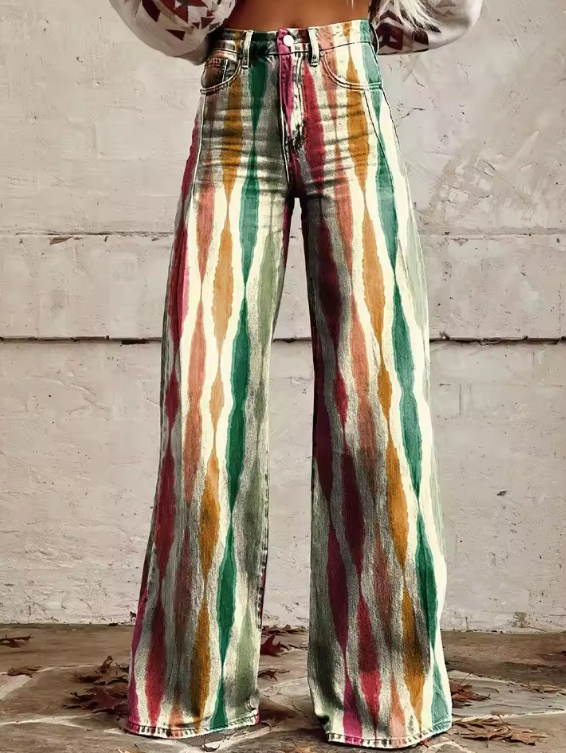Boho Vintage Streifenhose