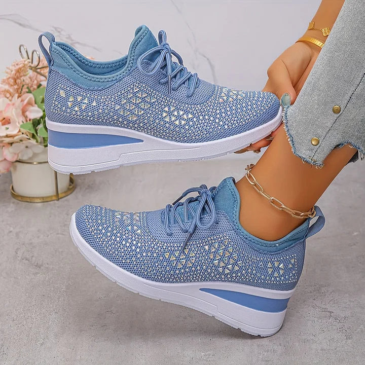 Clara | Orthopädische Sneakers mit funkelnden Strasssteinen