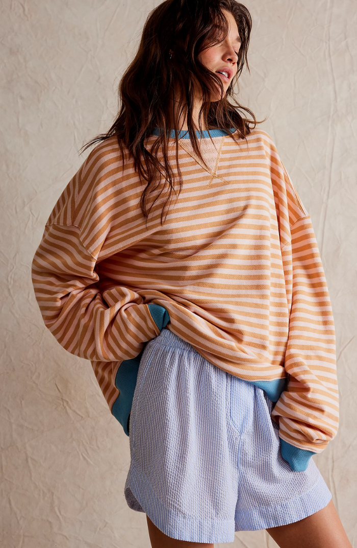 Mana | Gestreifter Oversized Pullover