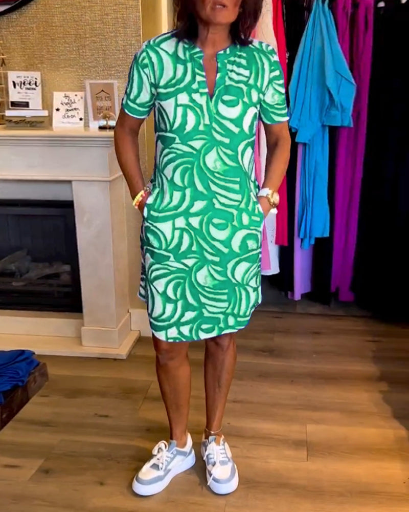 Jane - Elegantes bedrucktes Kleid