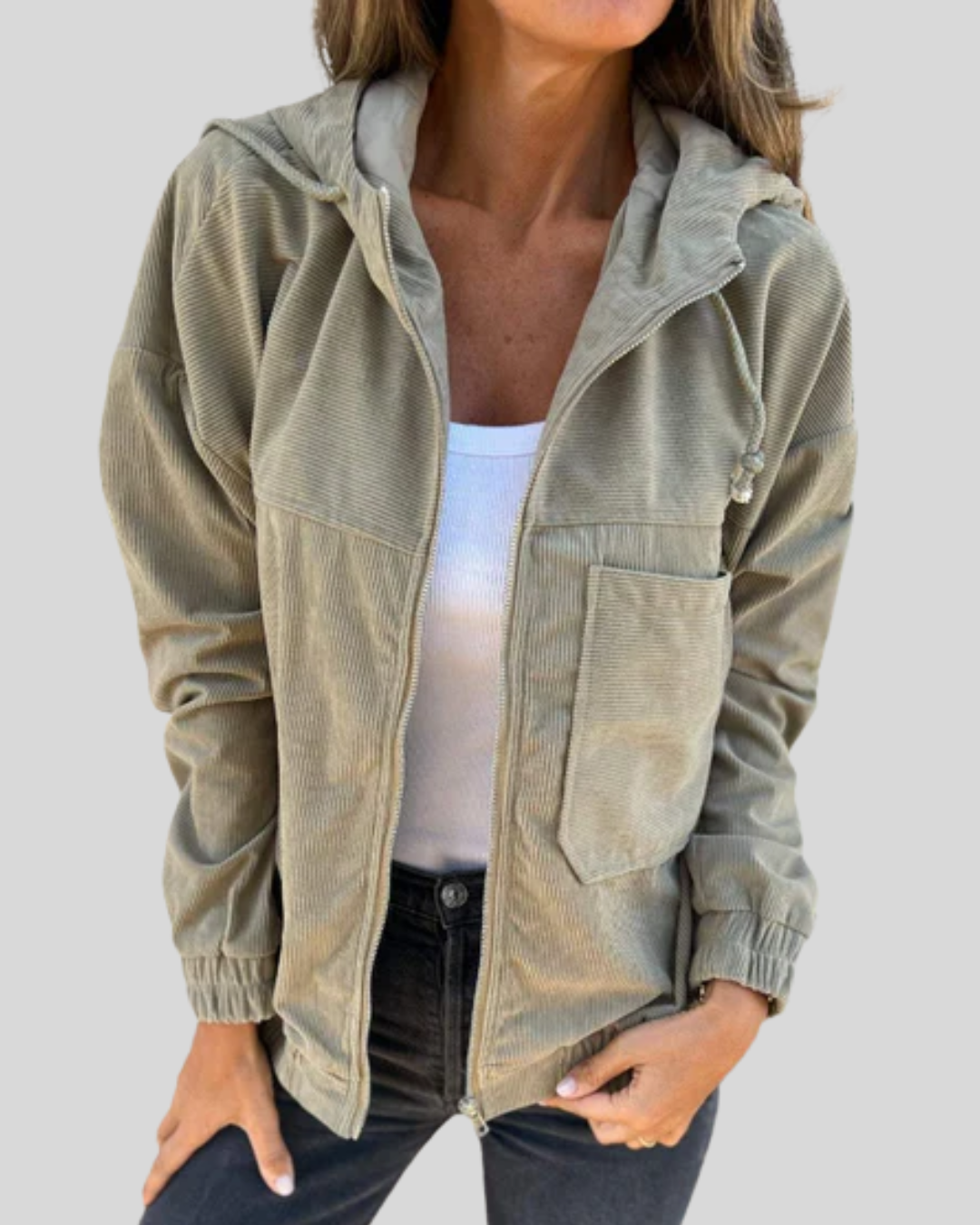 Mabel | Weiche Zip-Up Weste