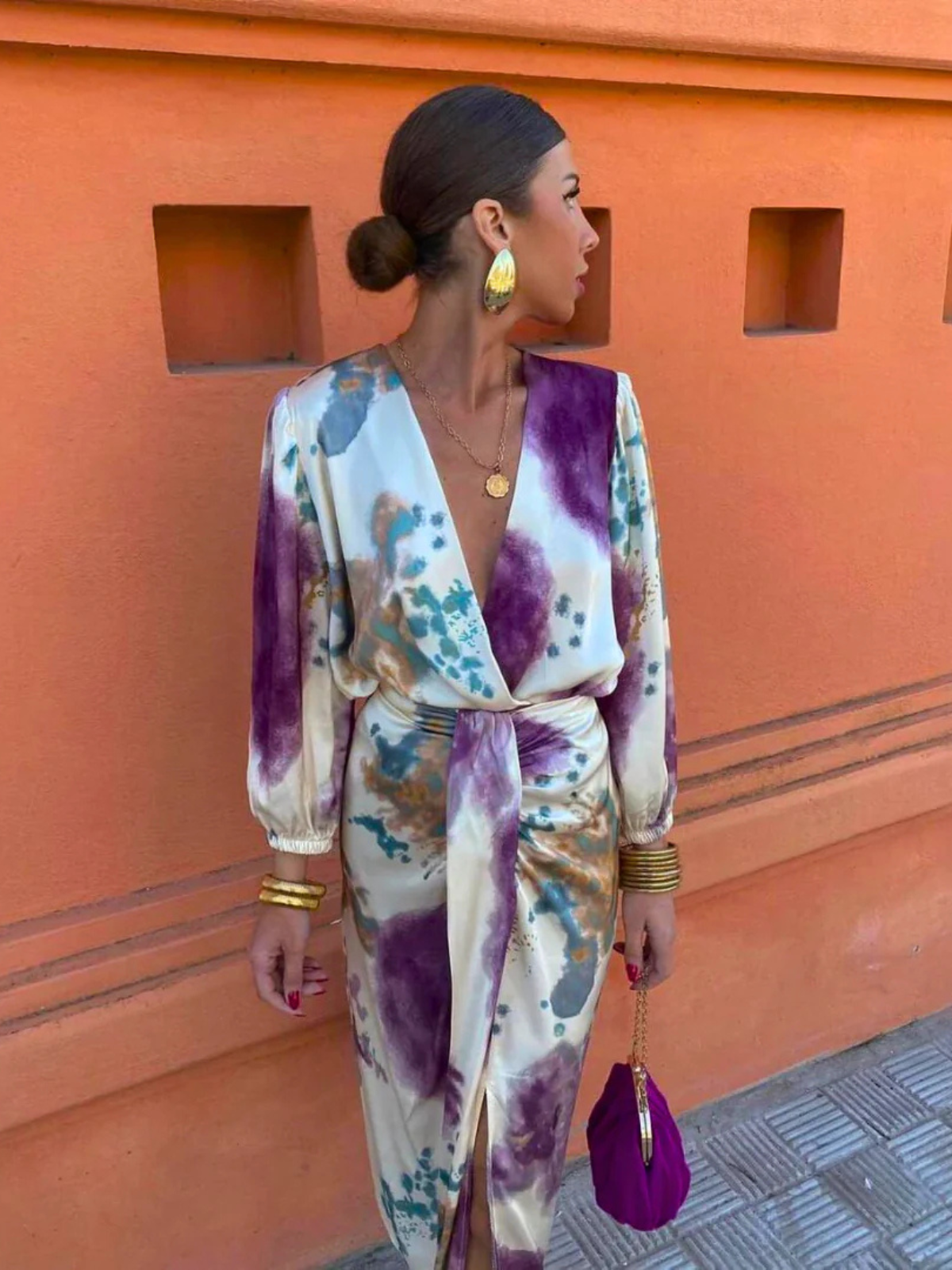 Tess - Elegantes Bedrucktes Midikleid