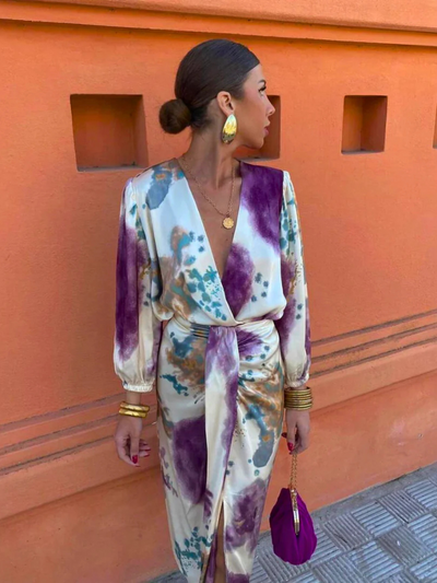 Tess - Elegantes Bedrucktes Midikleid