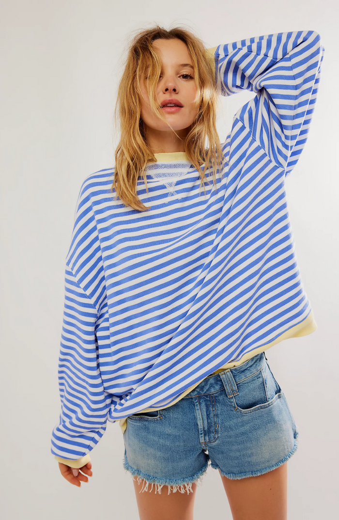 Mana | Gestreifter Oversized Pullover