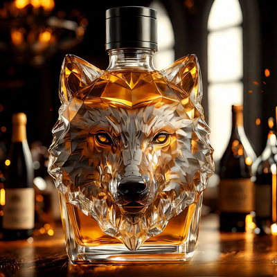Wolf Whiskey Flasche