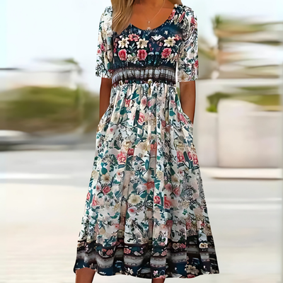 Nora - Elegantes fließendes Kleid