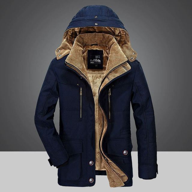 Thermischer Winterparka für Herren mit mehreren Taschen