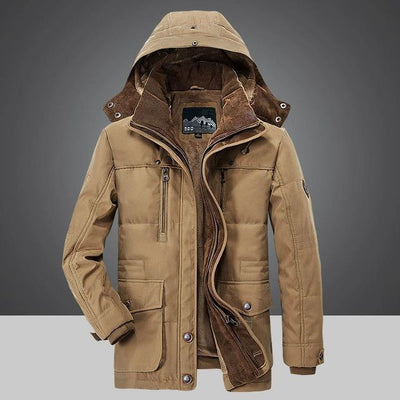 Thermischer Winterparka für Herren mit mehreren Taschen