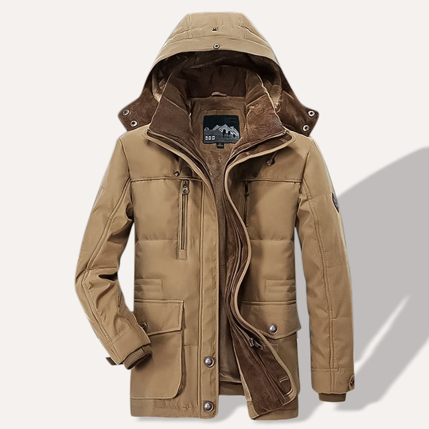 Thermischer Winterparka für Herren mit mehreren Taschen