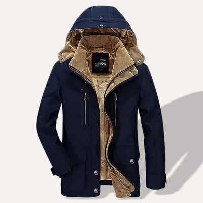 Thermischer Winterparka für Herren mit mehreren Taschen