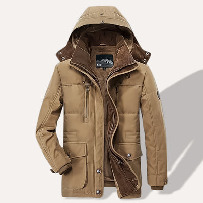 Thermischer Winterparka für Herren mit mehreren Taschen