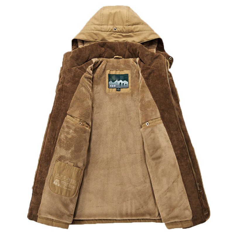 Thermischer Winterparka für Herren mit mehreren Taschen