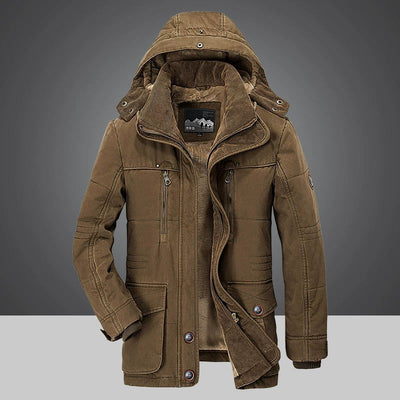 Thermischer Winterparka für Herren mit mehreren Taschen