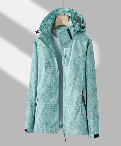 PAOLA – Wasserdichte Windjacke mit Blattmuster
