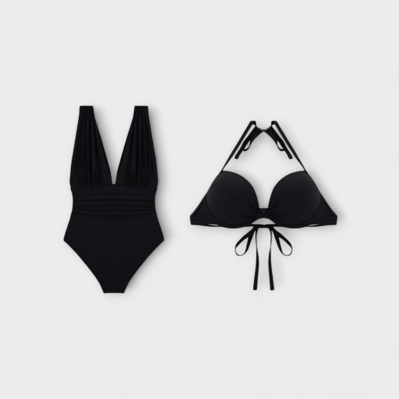 Miravo - Formender Badeanzug mit tiefem Ausschnitt & verstellbarem Halter