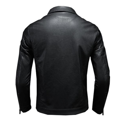 Herren Motorradlederjacke mit Klappen Janusz