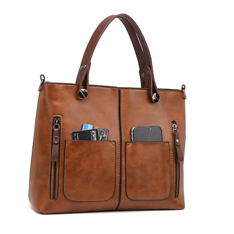 Amanda™ | Leder Schultertasche