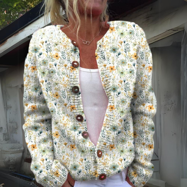 Leilani™ - Wärmer und schöner Cardigan mit floralem Druck