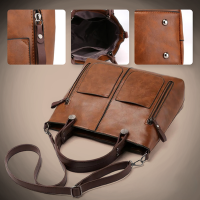 Lila | Klassische Schultertasche