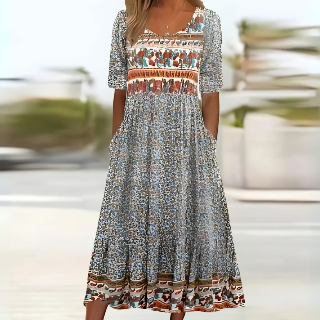 Nora - Elegantes fließendes Kleid