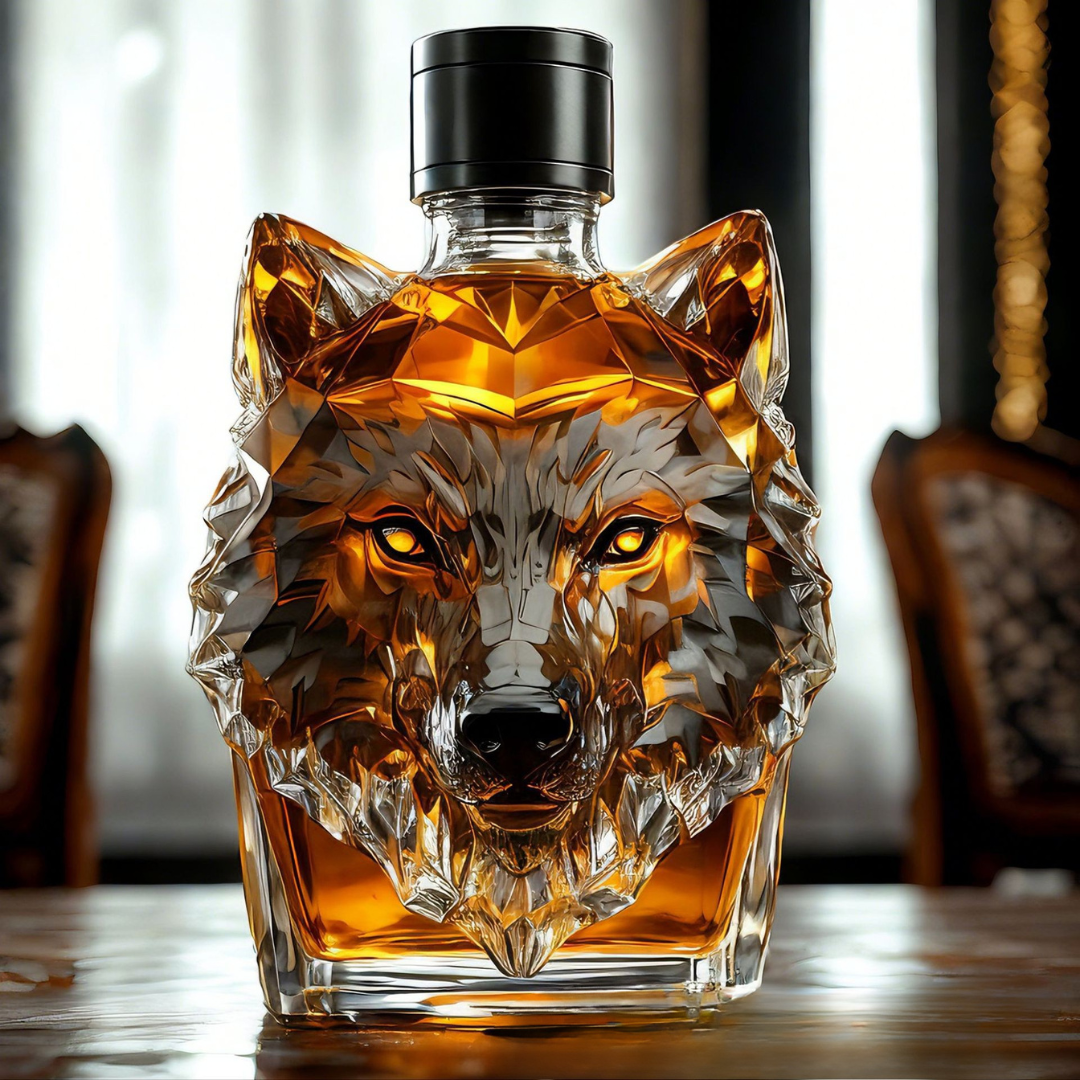 Wolf Whiskey Flasche