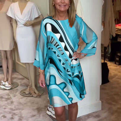 Jolijn™ | Bedrucktes Midi-Kleid