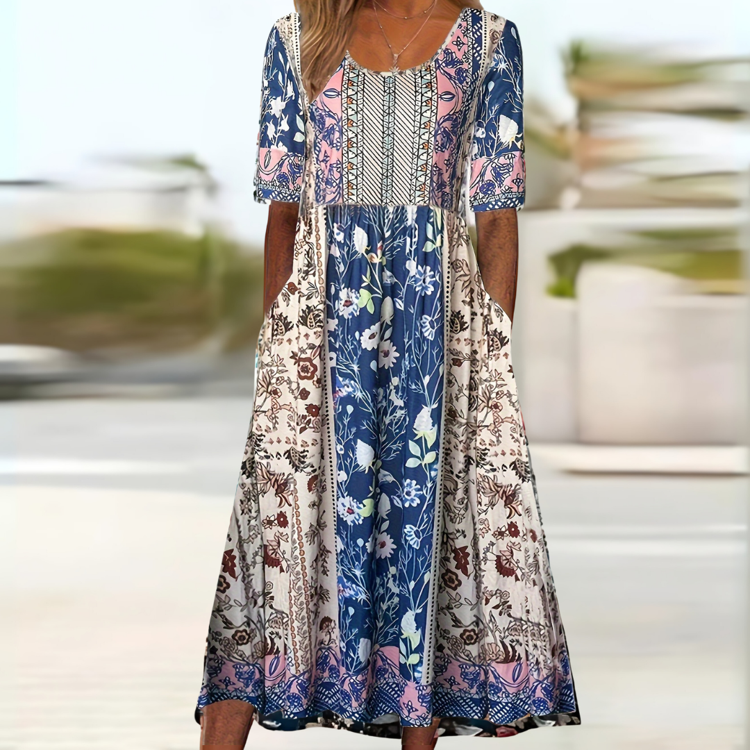 Nora - Elegantes fließendes Kleid