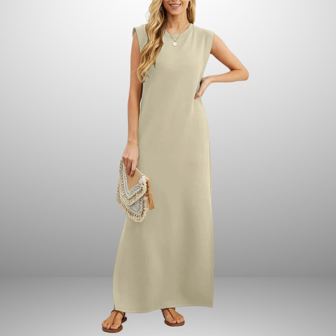 Nicole – Langes fließendes knitterfreies Kleid