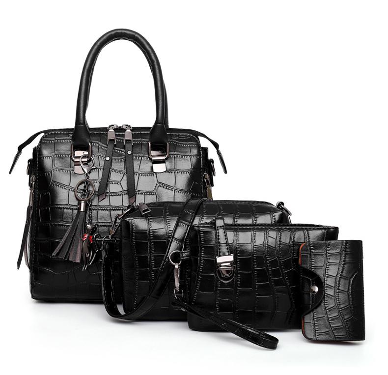 SOPHIA | VINTAGE KROKODILMUSTER 4-9 TEILE TASCHENSET