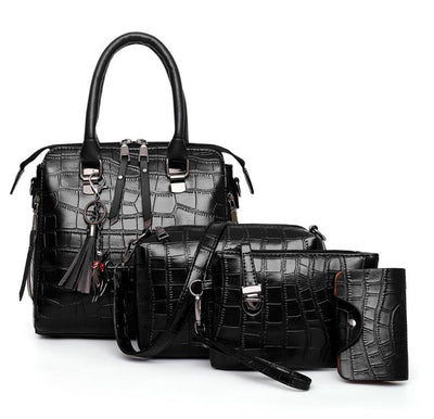 SOPHIA | VINTAGE KROKODILMUSTER 4-9 TEILE TASCHENSET