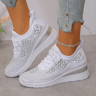 Clara | Orthopädische Sneakers mit funkelnden Strasssteinen