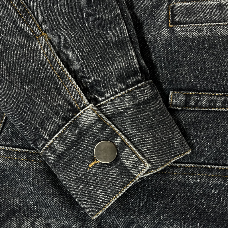 Herren Jeansjacke im Vintage-Stil mit Baseballkragen und tailliertem Schnitt – Hubert