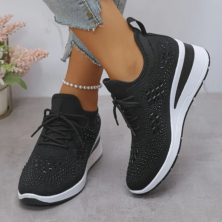 Clara | Orthopädische Sneakers mit funkelnden Strasssteinen