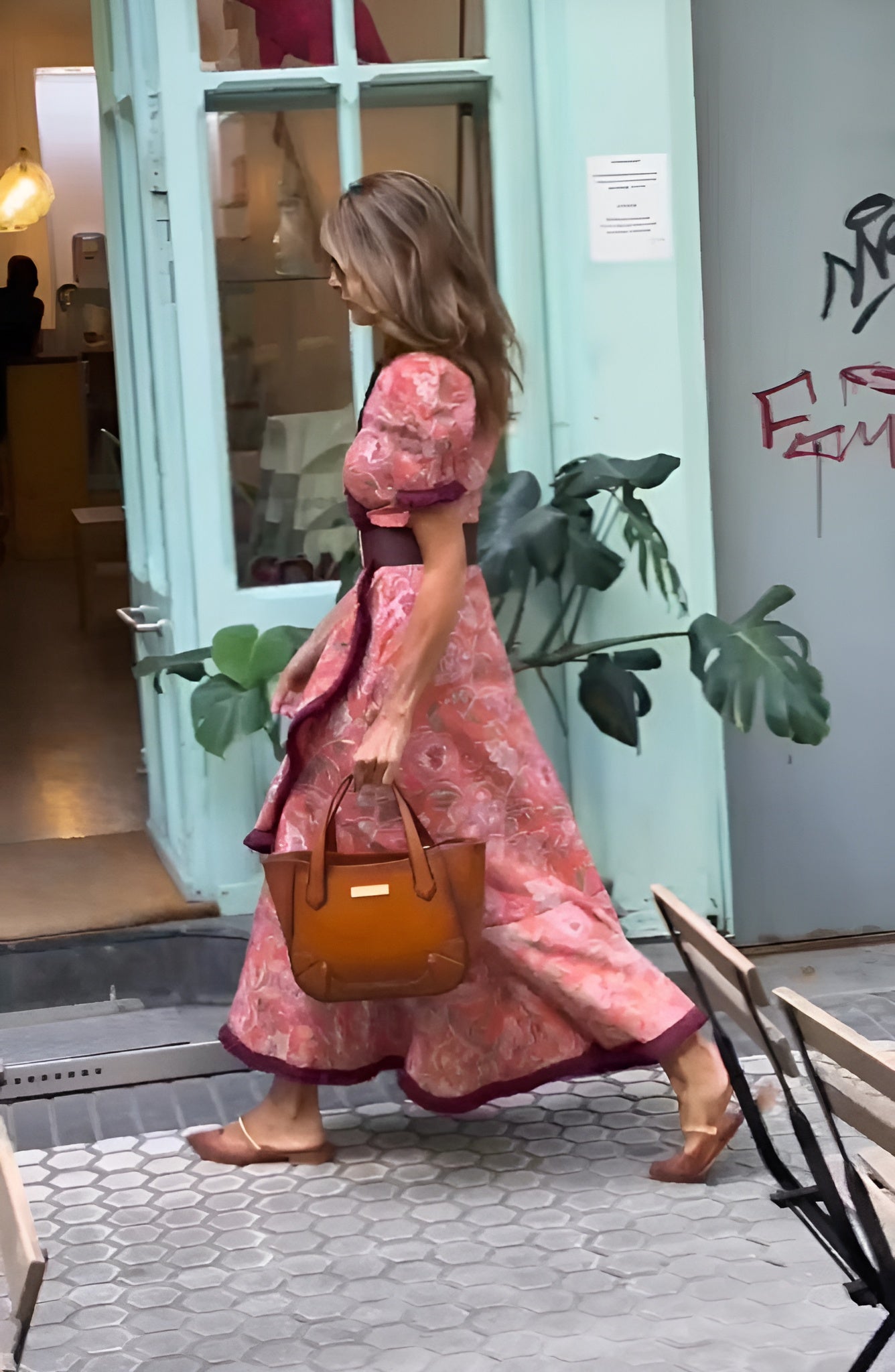 Irene - Elegantes Rosa Maxikleid