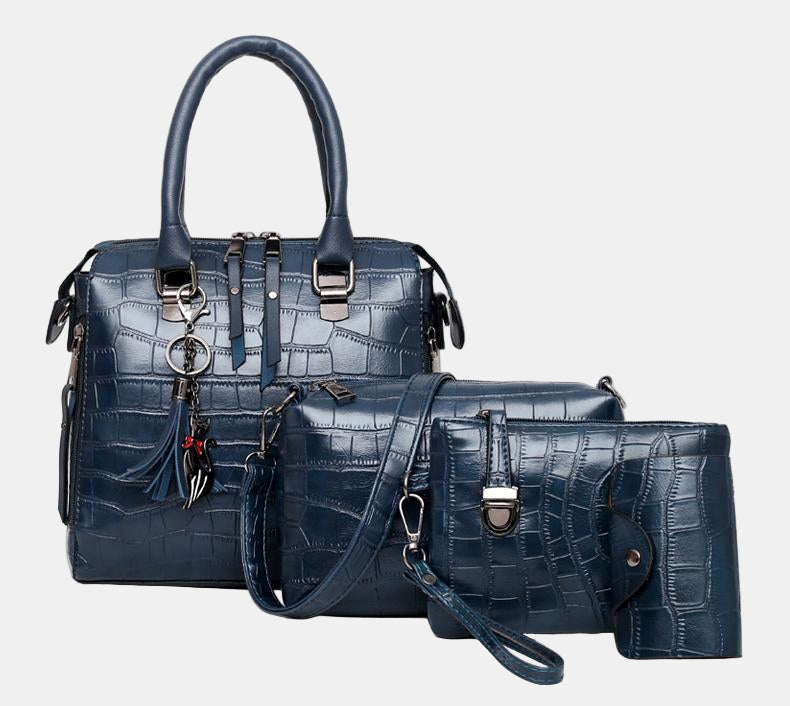 SOPHIA | VINTAGE KROKODILMUSTER 4-9 TEILE TASCHENSET