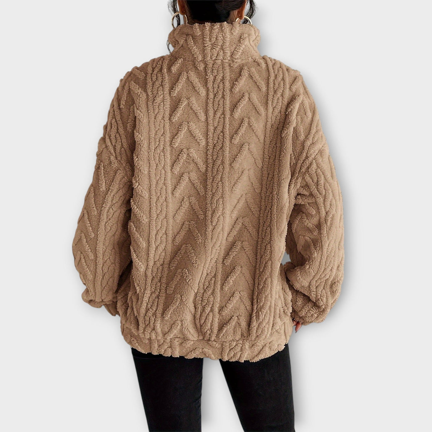 Fiona | Geflochtener Zip-Up Pullover