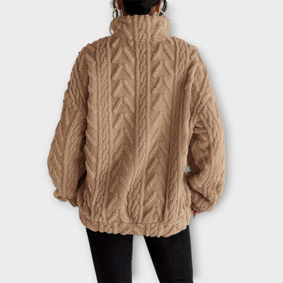 Fiona | Geflochtener Zip-Up Pullover
